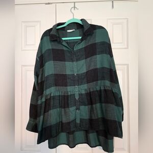 American Eagle Blouse Plaid Flannel XL